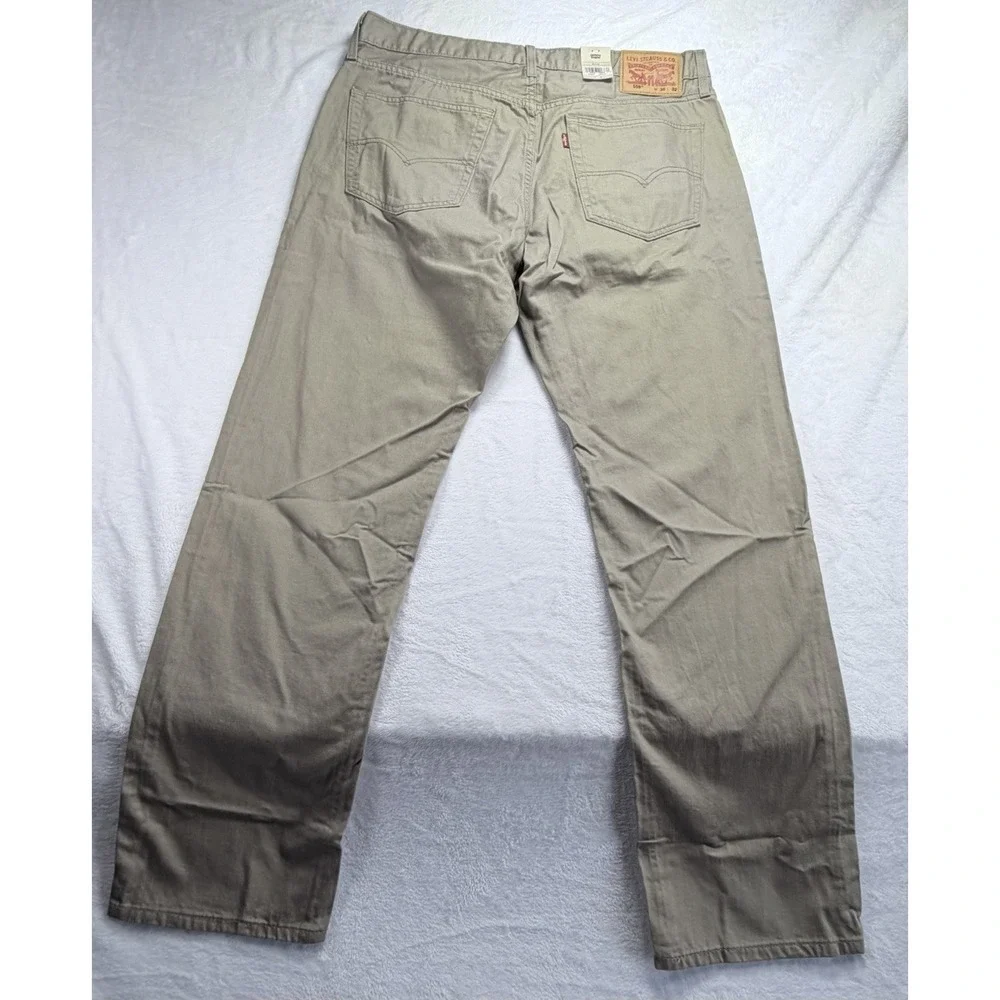 Levi's 559 Men's Relaxed Straight Fit Twill Jeans 36X32 Khaki Brown 100% Cotton